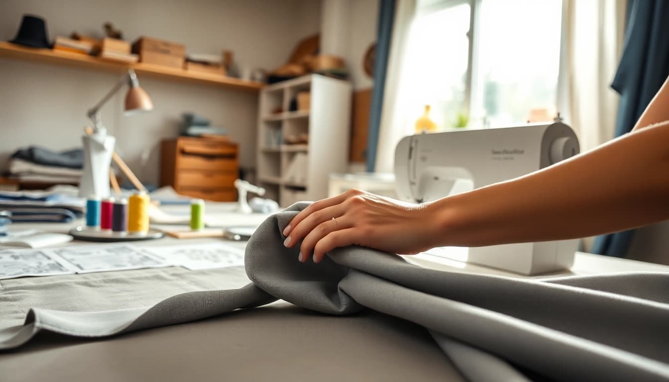 Maak stijlvolle kleding van terlenka broekenstof in deze professionele naaiwerkplaats.