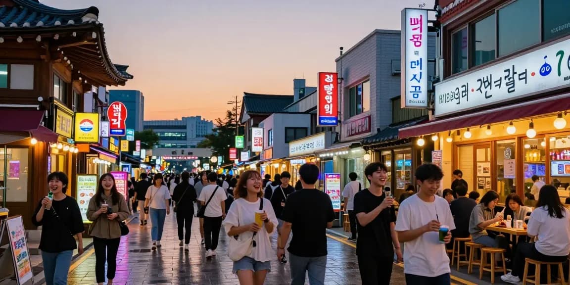 인천쓰리노에서 즐거운 시간을 보내는 친구들 모습과 화려한 야경
