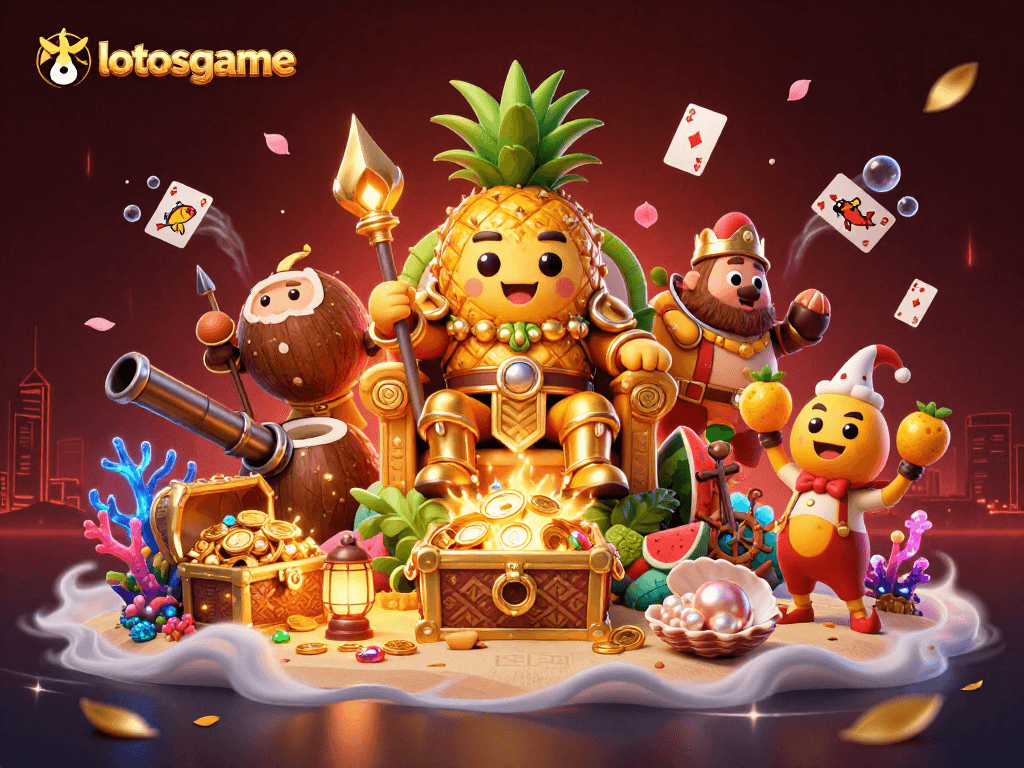 Play exciting casino games at lotosgame, featuring vibrant characters and thrilling underwater treasures.