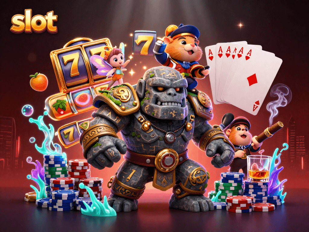 Win big with slot games featuring magical characters and vibrant gambling elements.