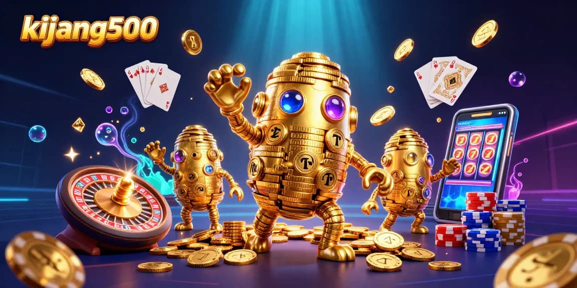 Melihat fitur menarik kijang500 dengan golem emas dan slot machine, menyajikan keseruan judi.