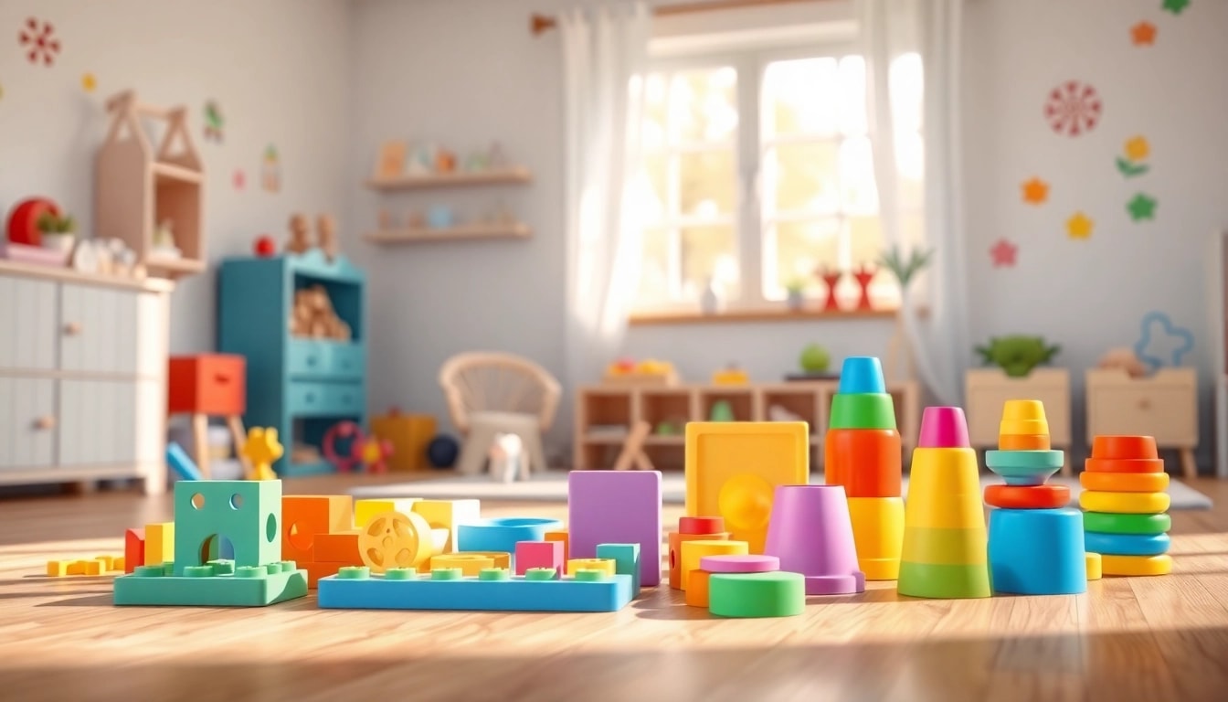 Visit the website for engaging screen-free toys for kids in a colorful playroom setting.