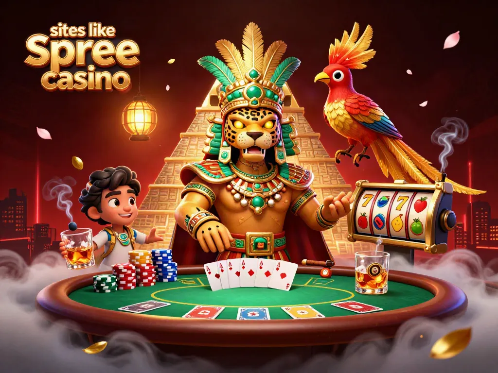 Engage with top sites like spree casino for slot action, showcasing vibrant gameplay with 3D elements.