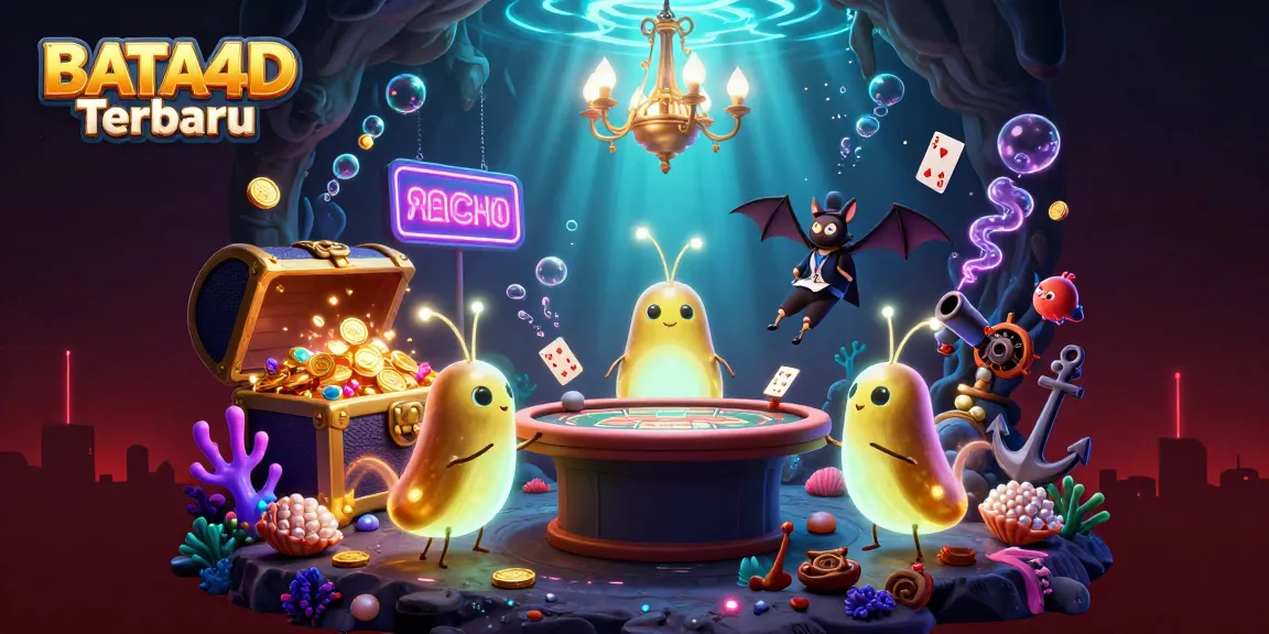 Experience BATA4D Terbaru with vibrant glowworms illuminating a dynamic casino scene.