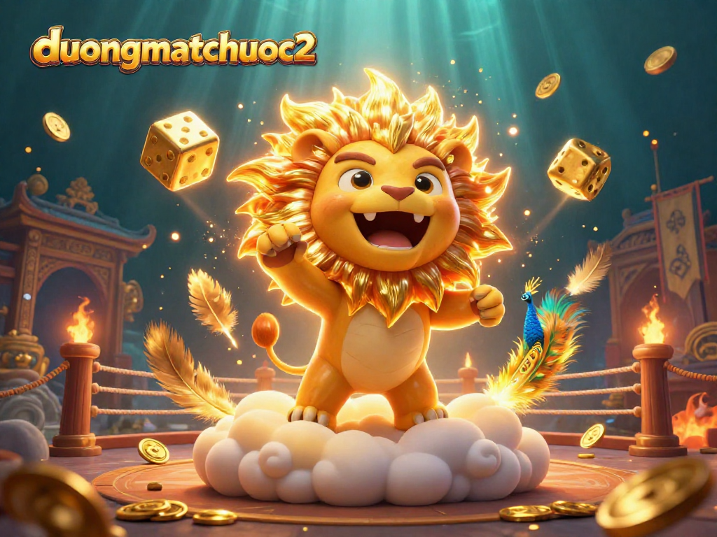 Experience duongmatchuoc2 in this vibrant, action-packed casino scene with golden elements and dynamic characters.