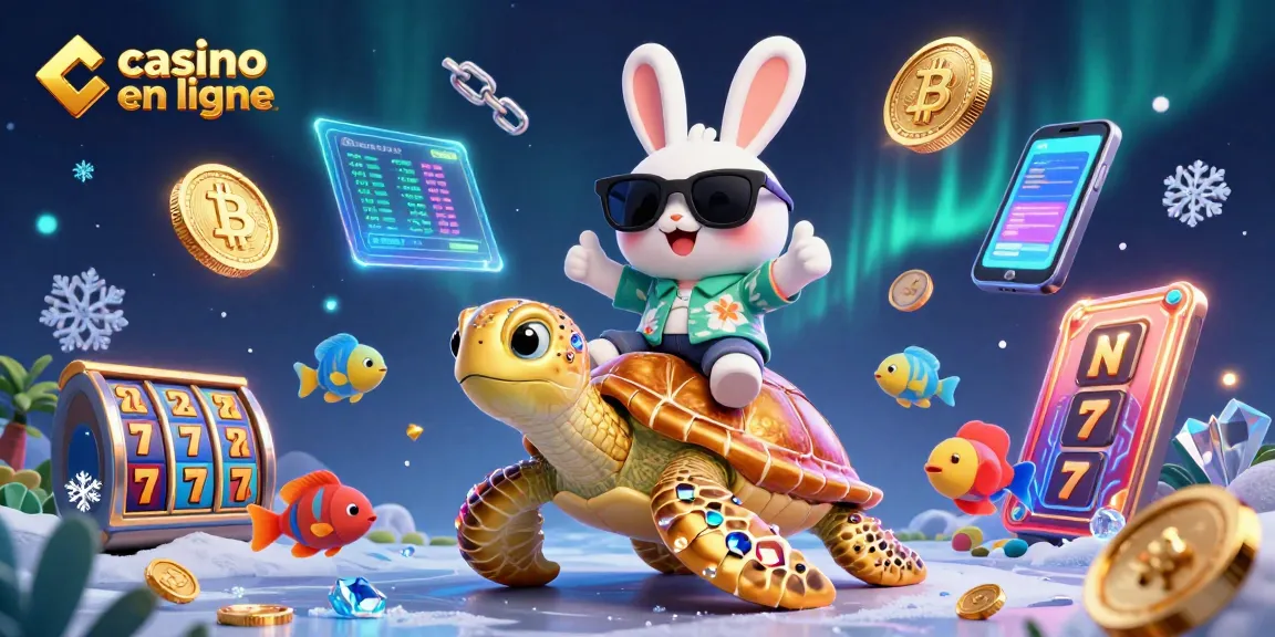 Plongez dans l'univers du casino en ligne avec un lapin chanceux et une tortue dorée.