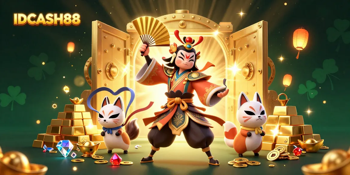 IDCASH88 players enjoy thrilling gaming with vibrant characters and dazzling treasures