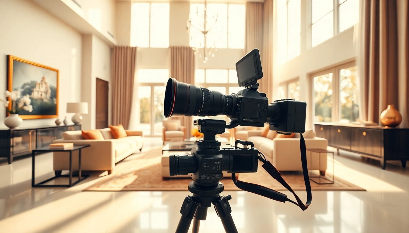 Real Estate Photographer capturing stunning interior shots of an elegant home setting.