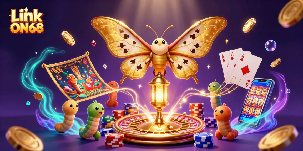 Engage with winning strategies in Link ON68's dynamic casino environment, featuring vibrant characters.