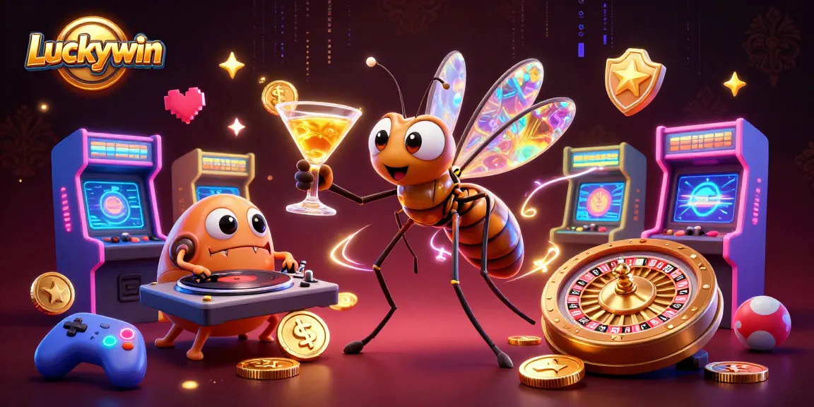 Experience thrilling gaming moments with Luckywin, featuring vibrant 3D casino elements and dynamic characters.
