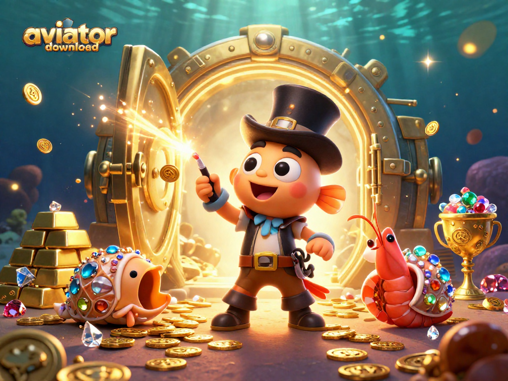 Engage in the thrilling aviator download game with golden coins and vibrant characters.
