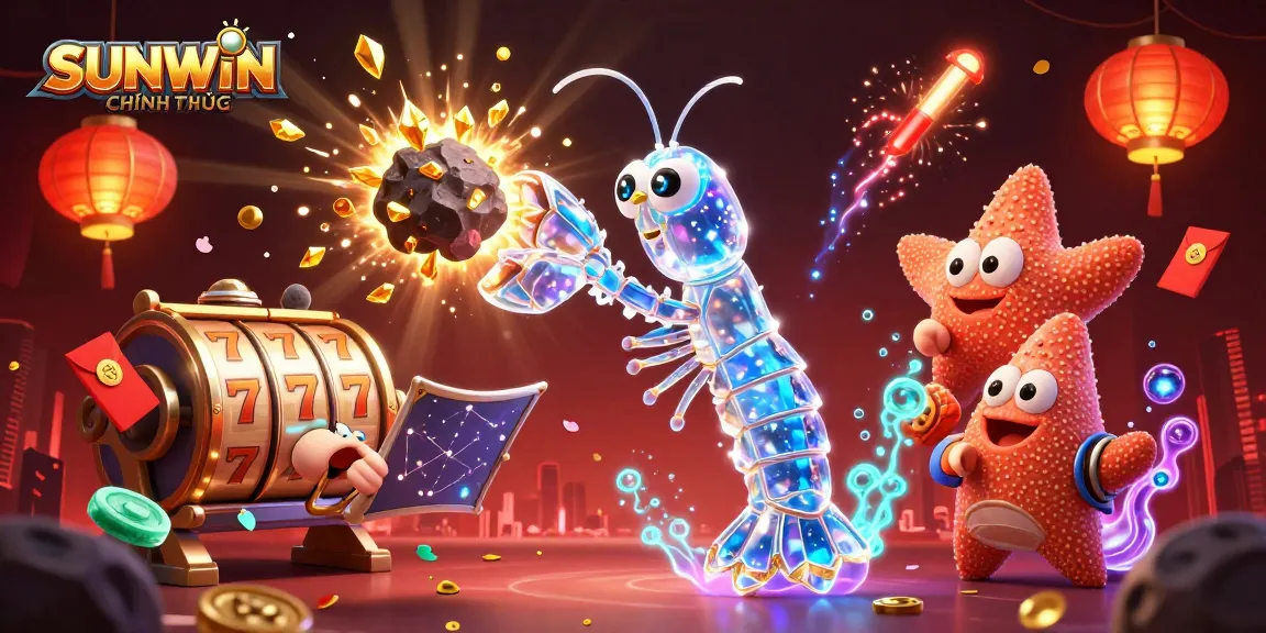 Experience epic wins at SUNWIN CHÍNH THỨC with a vibrant 3D illustration of galactic gambling adventure.