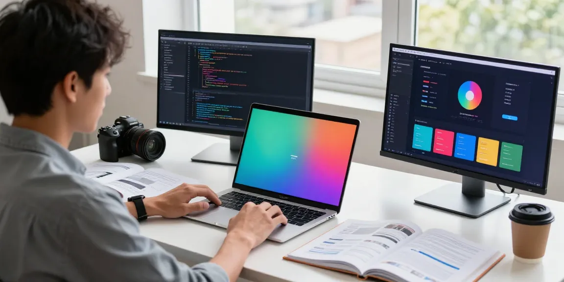 2113 Apps showcased on a multi-monitor setup in a vibrant tech workspace.