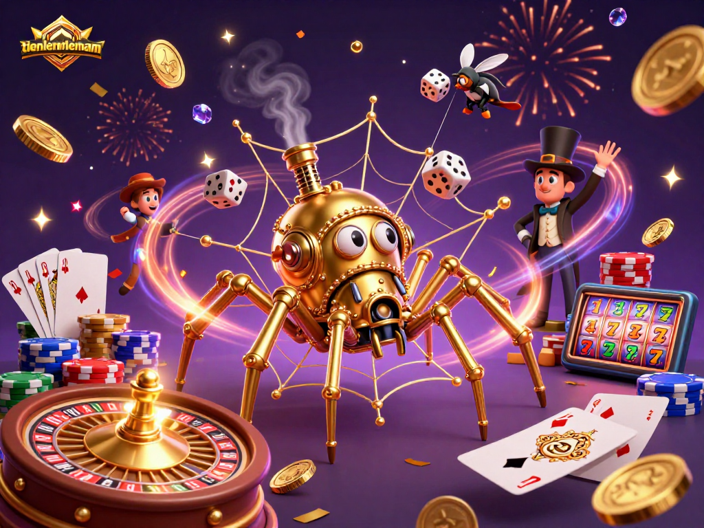 Engage in strategic gaming with tienlenmiennam featuring dynamic casino elements and vibrant characters.