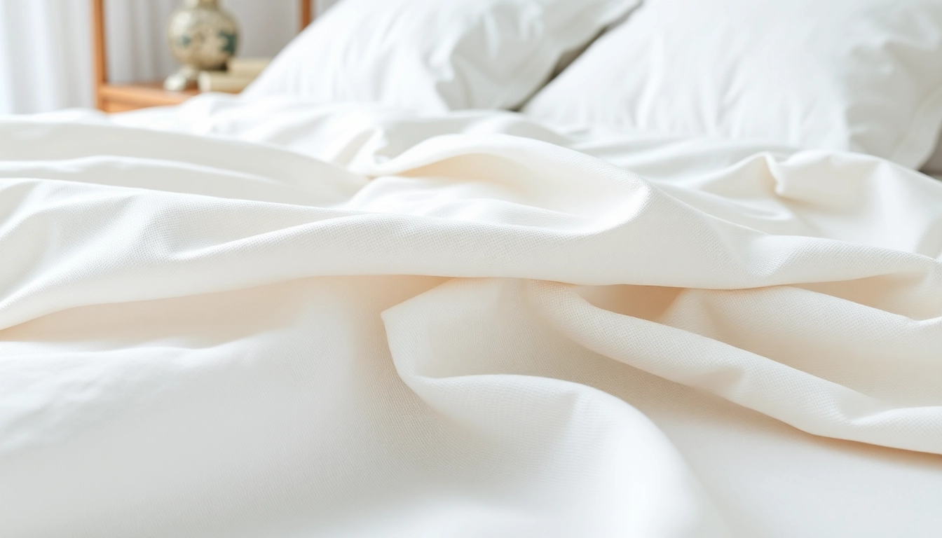 Discover wat is percale katoen through a close-up of its smooth, breathable fabric in a calming bedroom atmosphere.