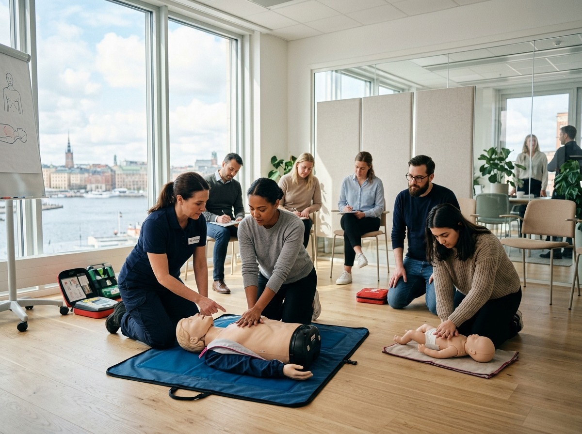 Anpassad för företag i alla branscher är vår HLR utbildning Stockholm