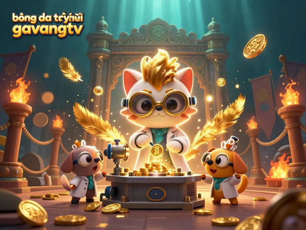 Experience bóng đá trực tuyến gavangtv excitement with this vibrant scene of a mad scientist and dog in a dynamic casino.