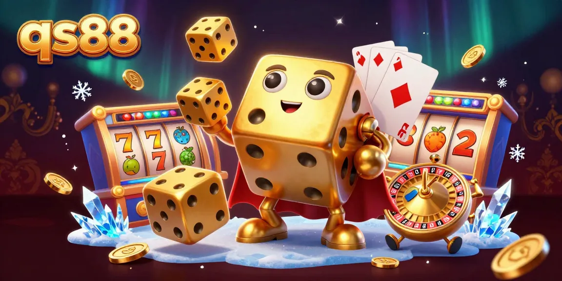 Experience thrilling gameplay at qs88 with a dynamic golden dice golem and vibrant slot games.