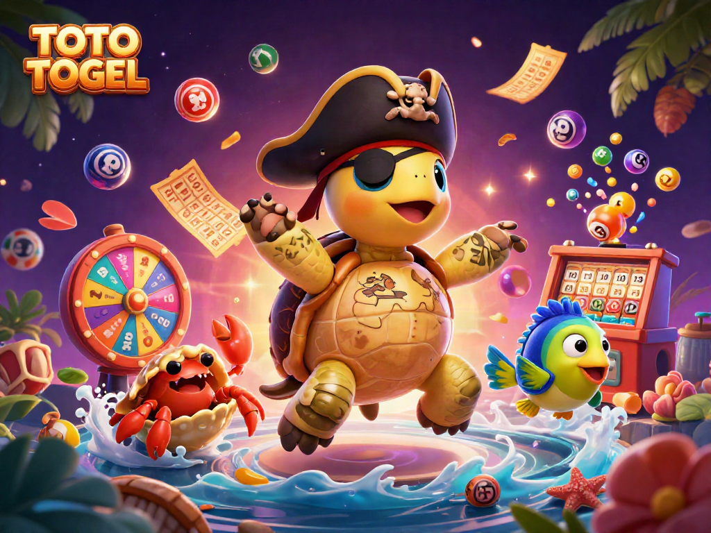 TOTO TOGEL showcases vibrant lottery elements with dynamic characters in an enchanting treasure scene.