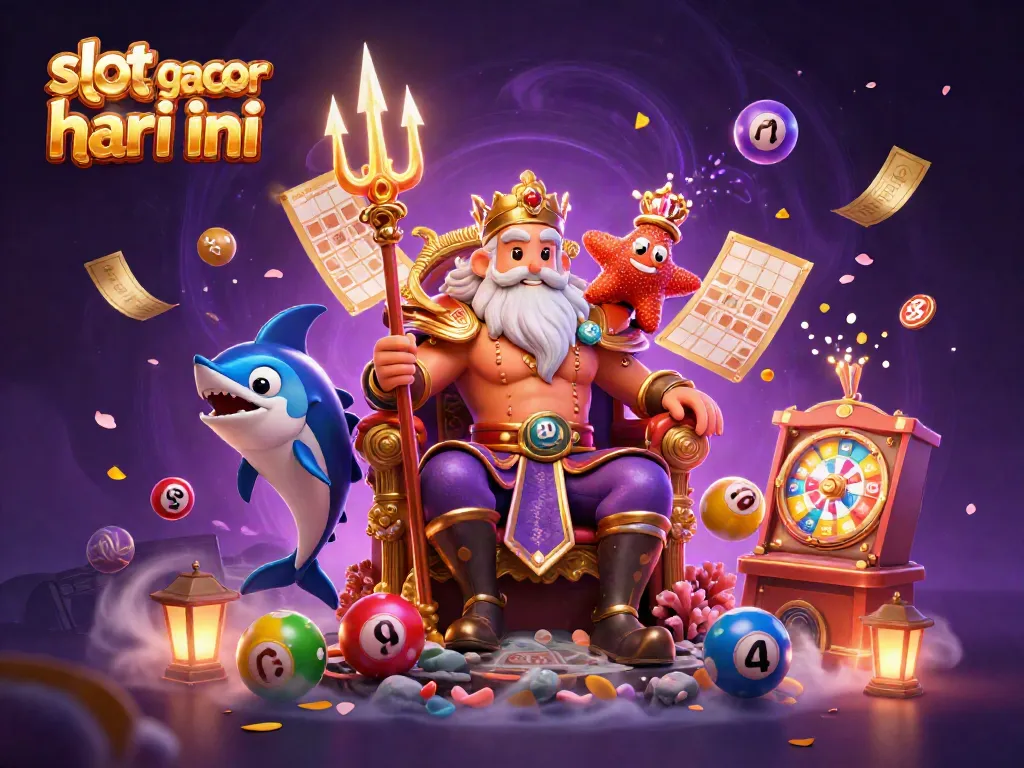 Aktifkan peluang menang dengan slot gacor hari ini dalam ilustrasi kasino 3D yang kaya warna.