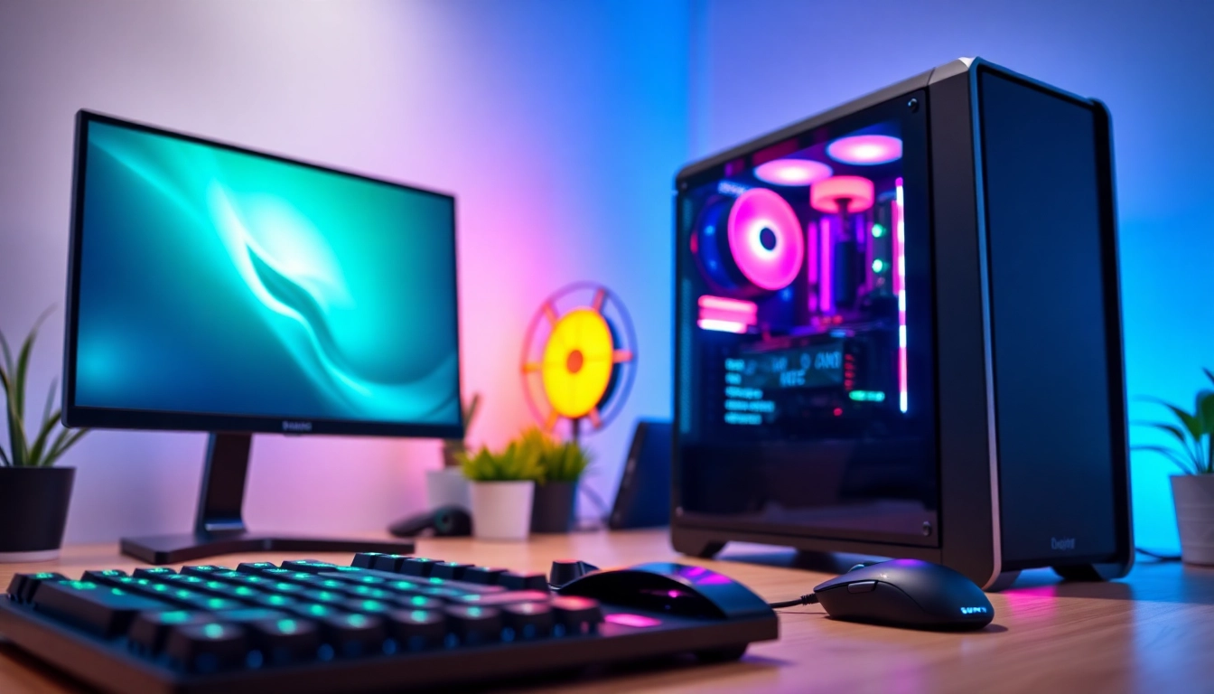 Προσαρμοσμένος υπολογιστής pc με φωτισμό RGB και επαγγελματικό σχεδιασμό