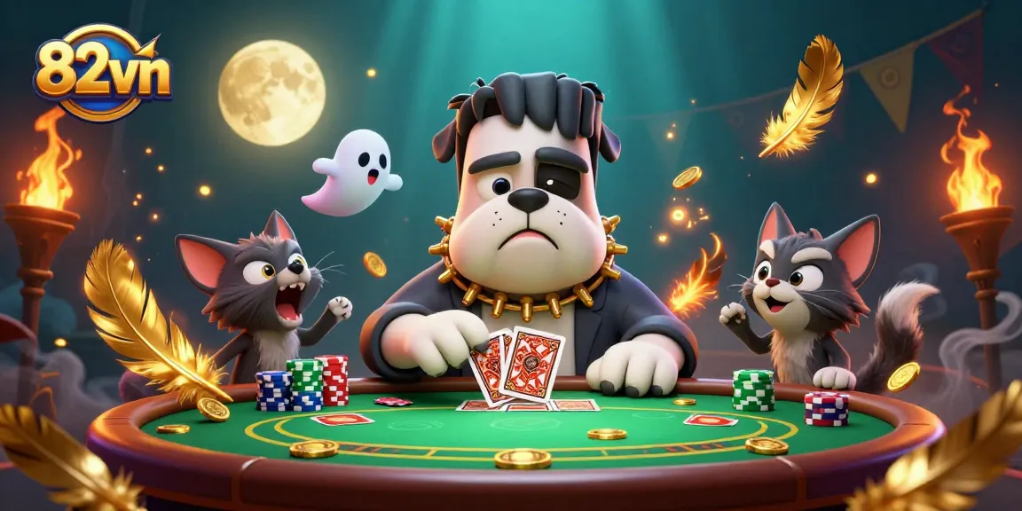 Experience thrilling action at 82vn's poker table with a unique 3D monster theme.