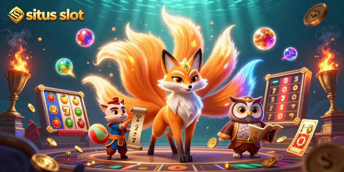 Engaging gameplay awaits at situs slot with colorful characters, vibrant slot elements, and sparkling rewards.