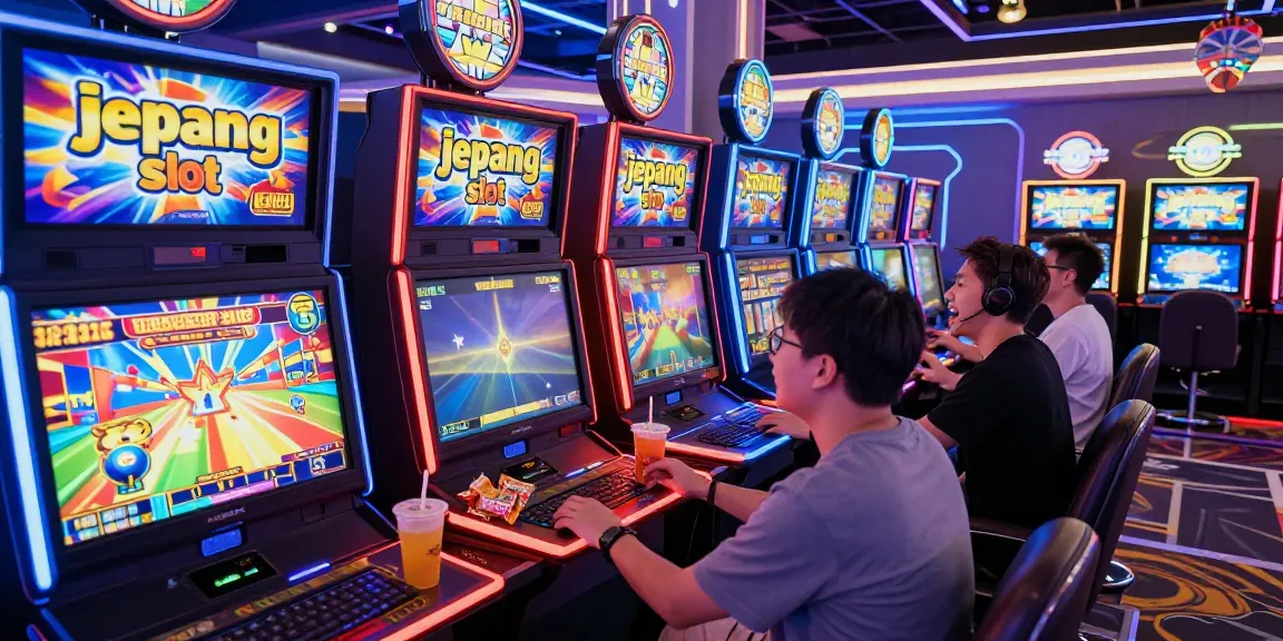 Players immersed in vibrant gaming environment featuring jepang slot machines and high-tech visuals