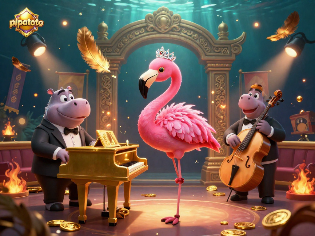 Experience excitement and thrill at pipatoto with vibrant 3D characters in a dynamic casino scene.