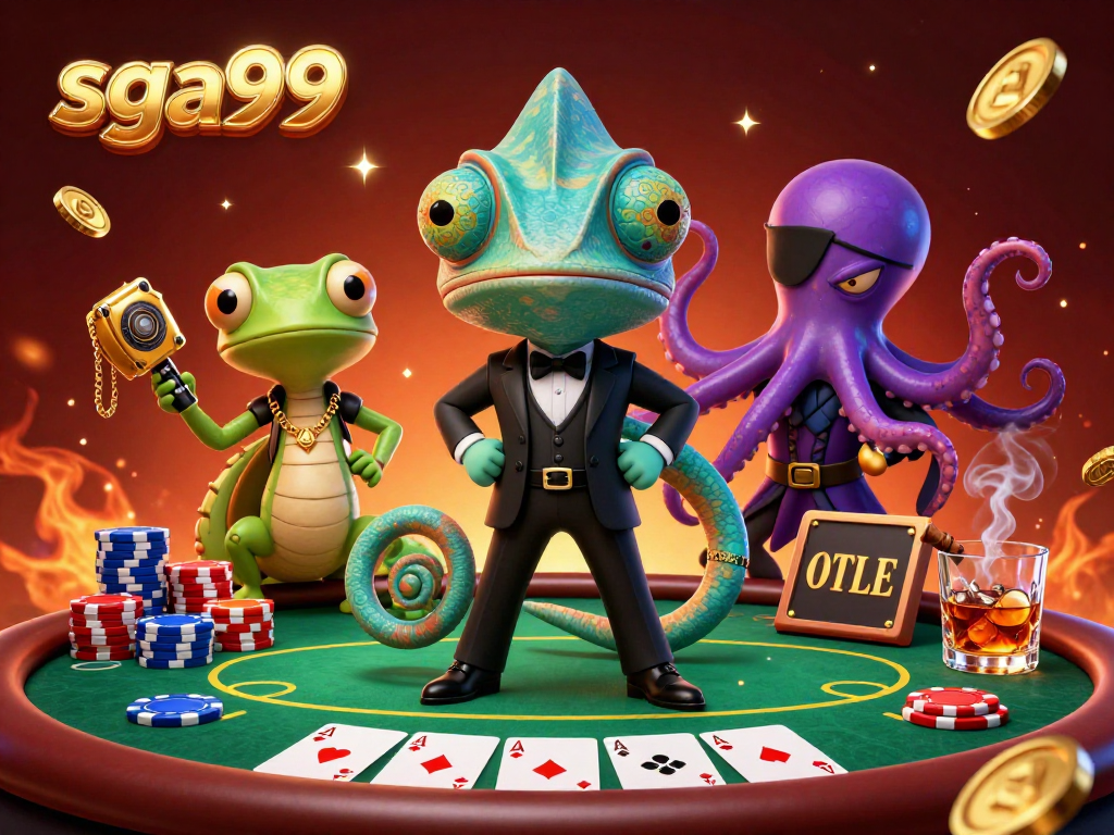 Engage in high-stakes poker action with SGA99 and dynamic characters at the table.