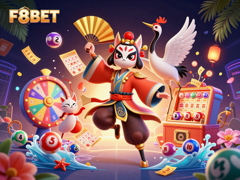 Experience the excitement of F8BET with vibrant lottery games and engaging visuals.