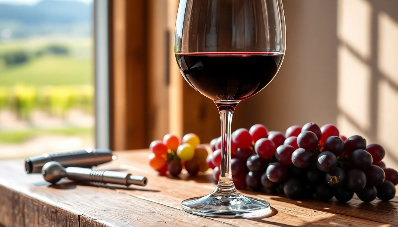 Enjoying Silt Petite Sirah Clarksburg with fresh grapes in a rustic setting