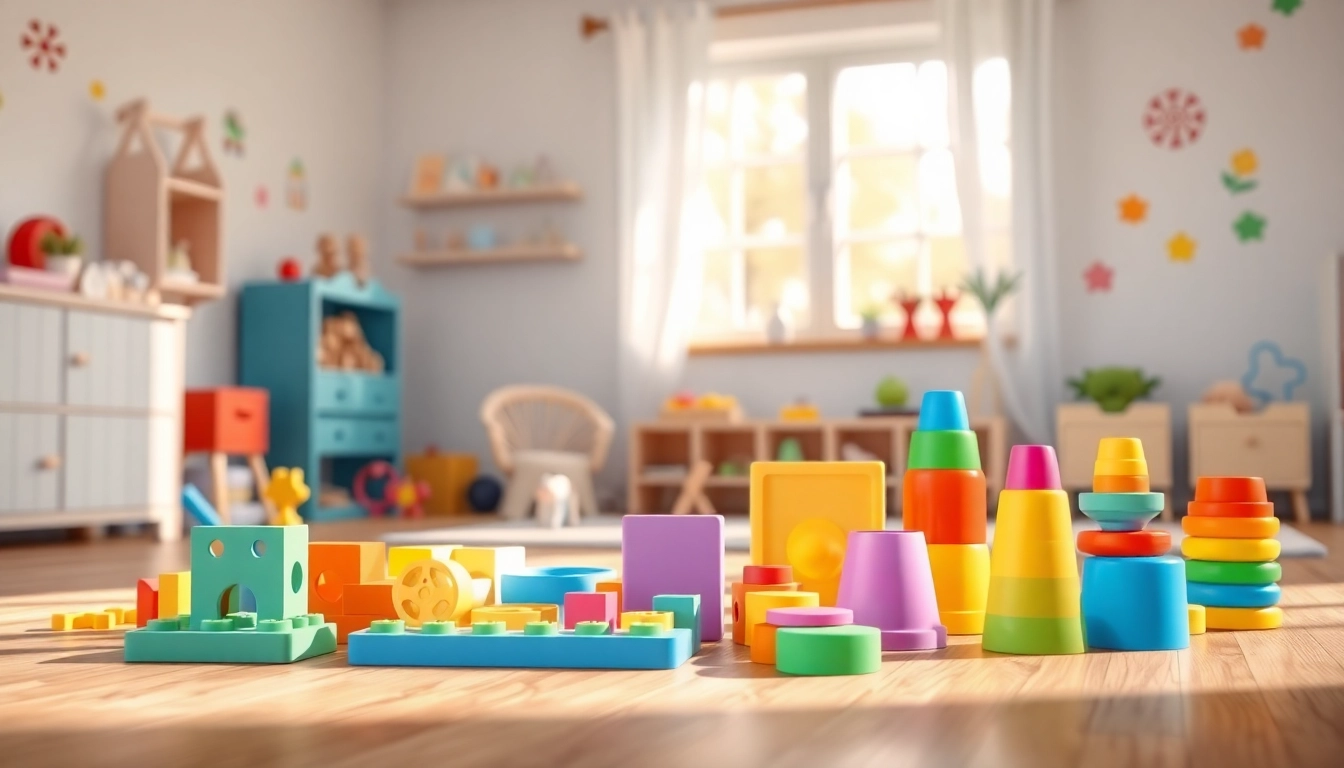 Visit the website for engaging screen-free toys for kids in a colorful playroom setting.