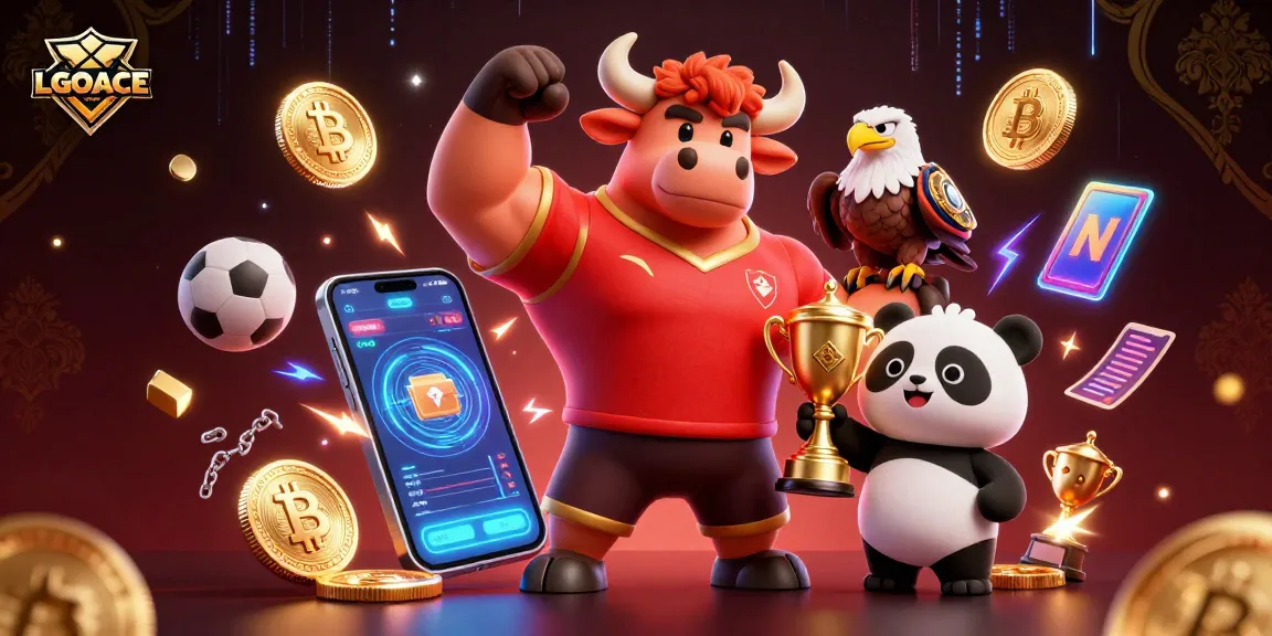 LGOACE promotes competitive betting excitement with a dynamic 3D illustration capturing rich casino elements.