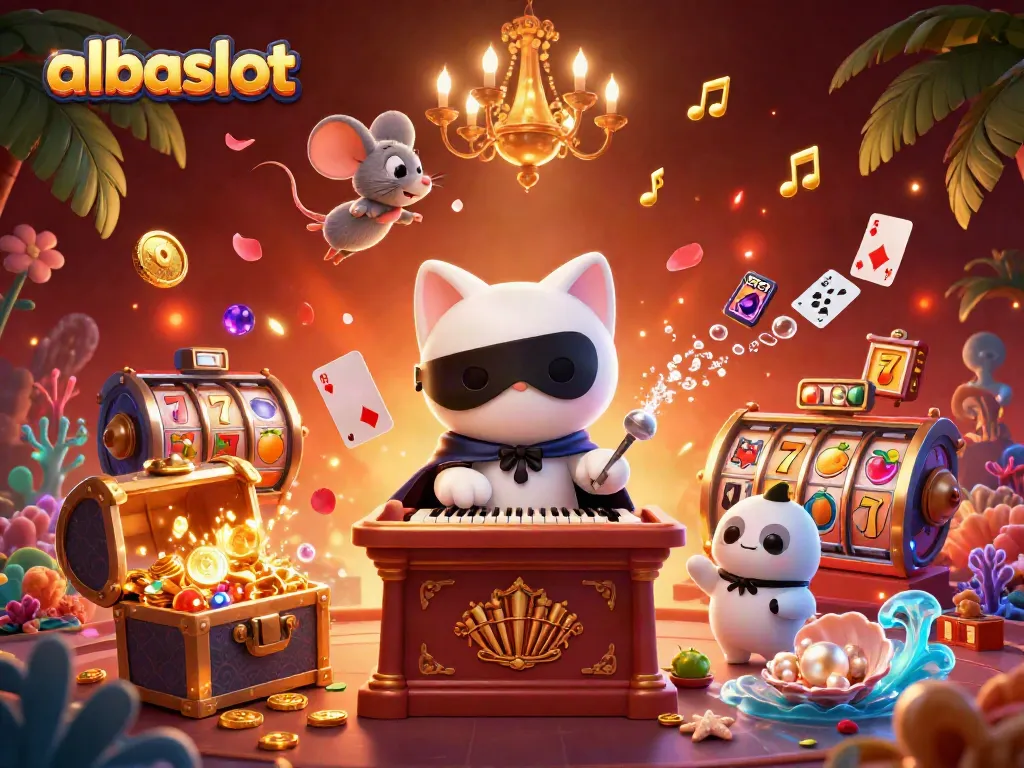 Gambarkan albaslot yang mengintegrasikan slot reel, lampu gantung, dan petunjuk permainan untuk meningkatkan pengalaman.