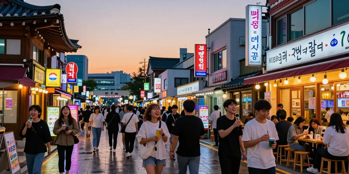 인천쓰리노에서 즐거운 시간을 보내는 친구들 모습과 화려한 야경