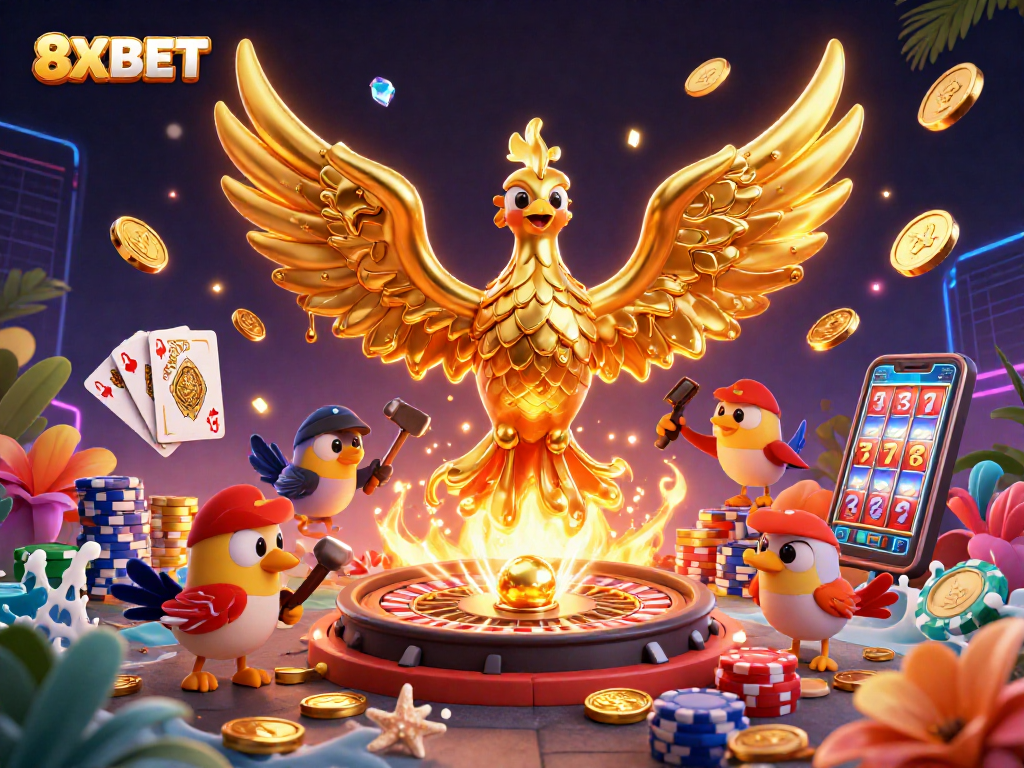 Join the excitement at 8XBET, where players can win big with golden phoenix themes and vibrant casino games.