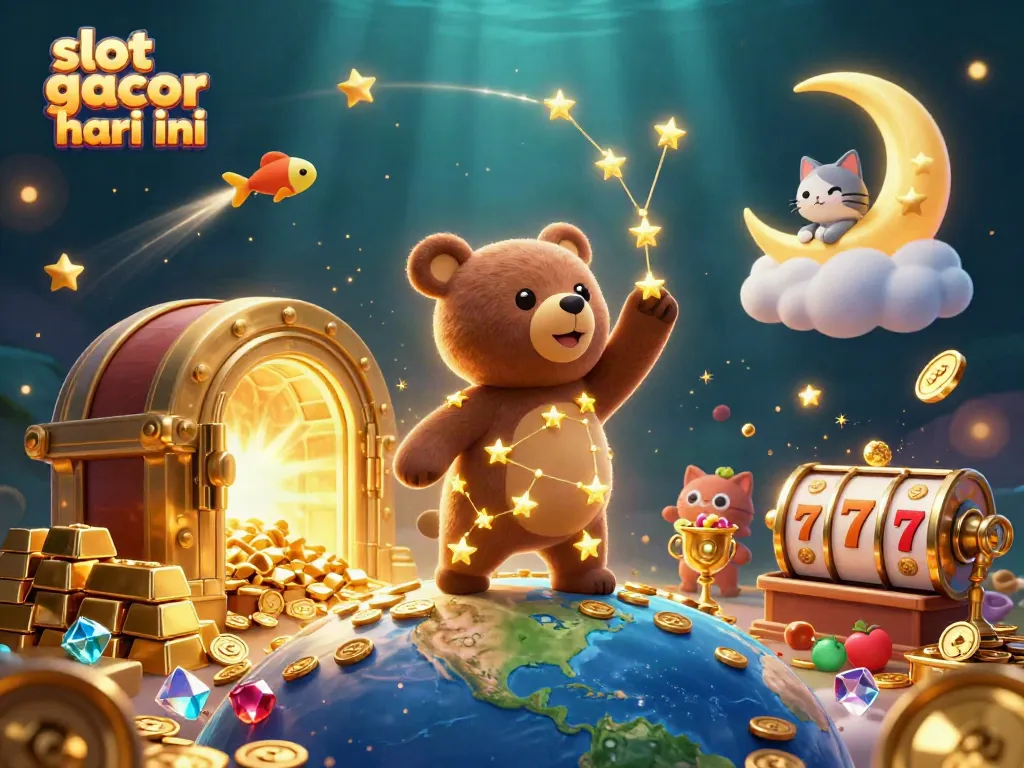 Experience winning moments with slot gacor hari ini featuring vibrant 3D characters and golden treasures.