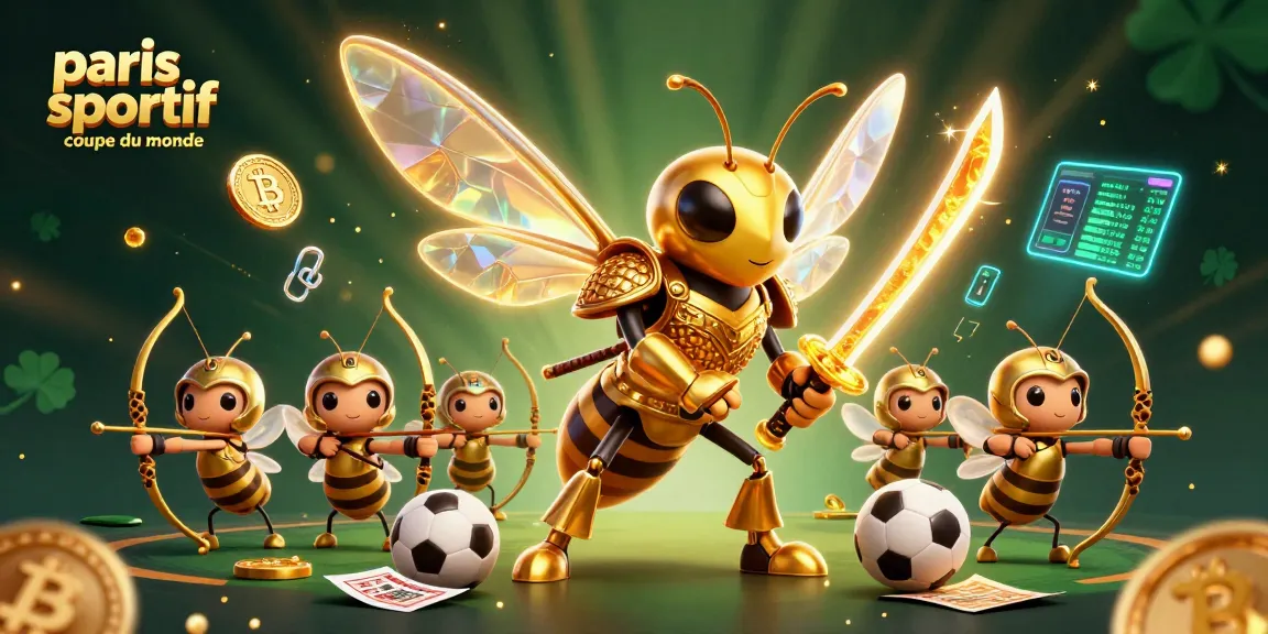 Plongez dans l'univers des paris sportifs Coupe du Monde avec cette illustration captivante pleine de personnages dynamiques et d'éléments de jeu.