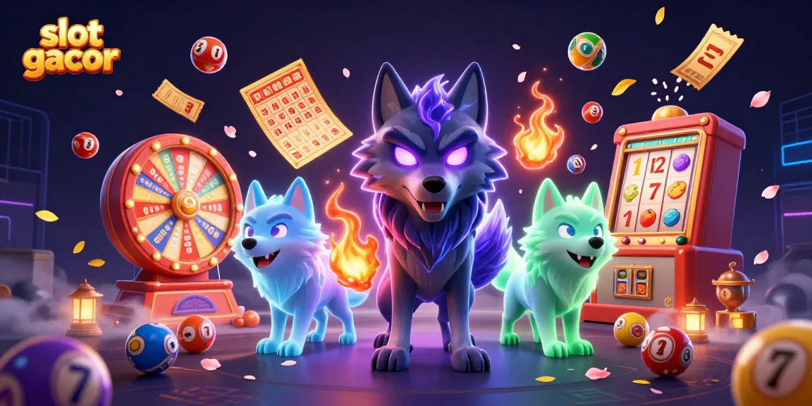Spin the slot gacor reels with the ghostly wolf pack and vibrant game elements in a rich casino scene.