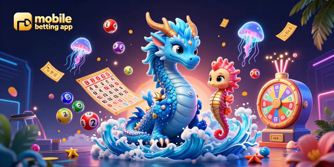 Experience thrill with mobile betting app, showcasing azure dragon, coral knight, and vibrant game elements.