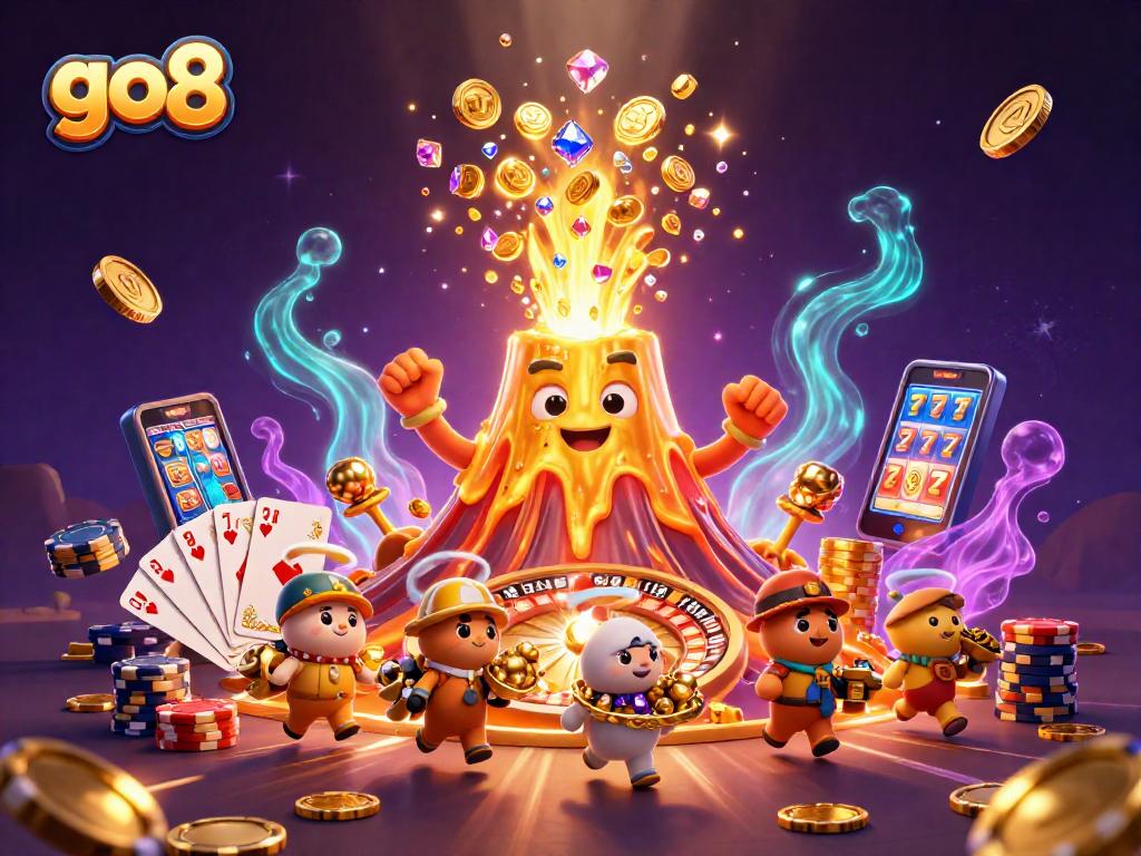 Experience thrilling wins at go8 with a dynamic casino scene filled with winning elements.