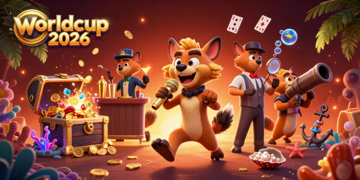 Experience the thrill of worldcup 2026 at a vibrant casino scene with hyenas and gold treasures.