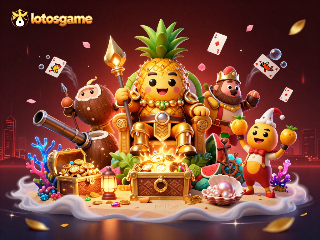 Play exciting casino games at lotosgame, featuring vibrant characters and thrilling underwater treasures.