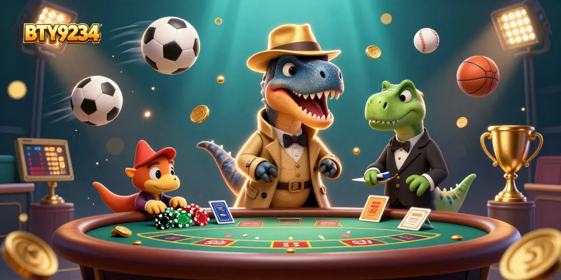 Engage with BTY9234 in this vibrant, action-packed casino scene filled with dynamic elements.