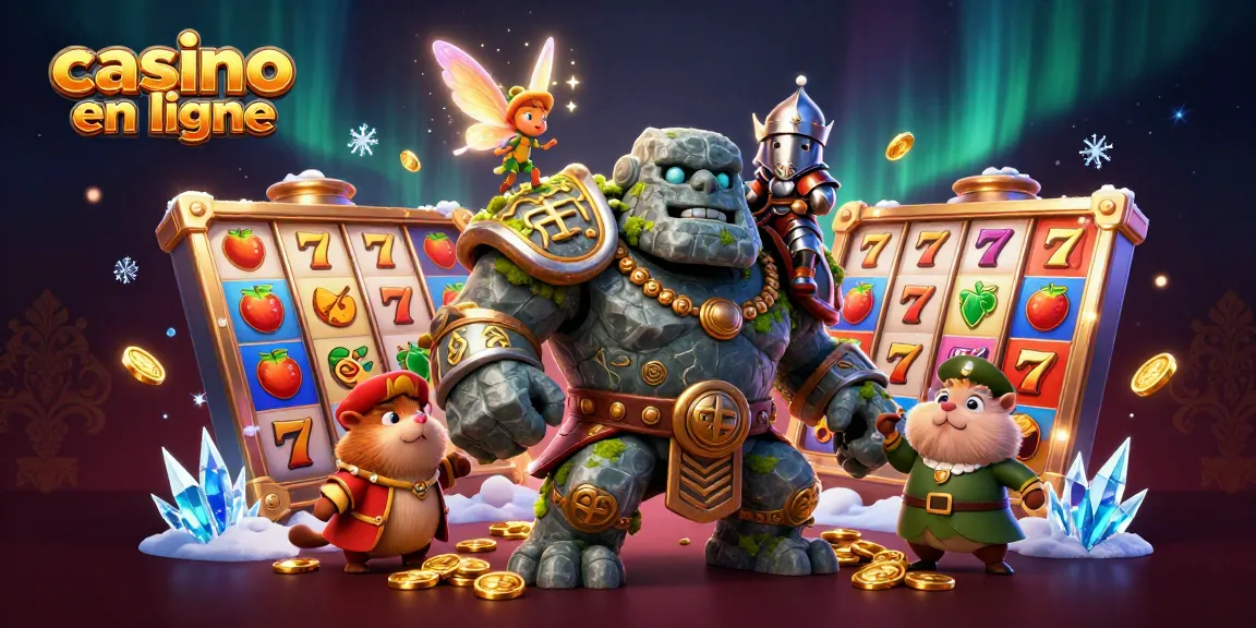Des jeux captivants et des machines à sous en ligne, illustrant l'excitation du casino en ligne.