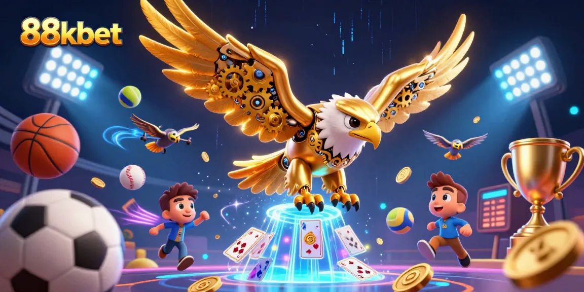 Experience thrilling gameplay and betting action with 88kbet's dynamic casino illustration depicting sports excitement.
