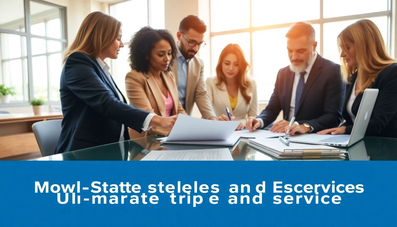 Highlighting Multi-state title and escrow services in a dynamic professional real estate collaboration scene.