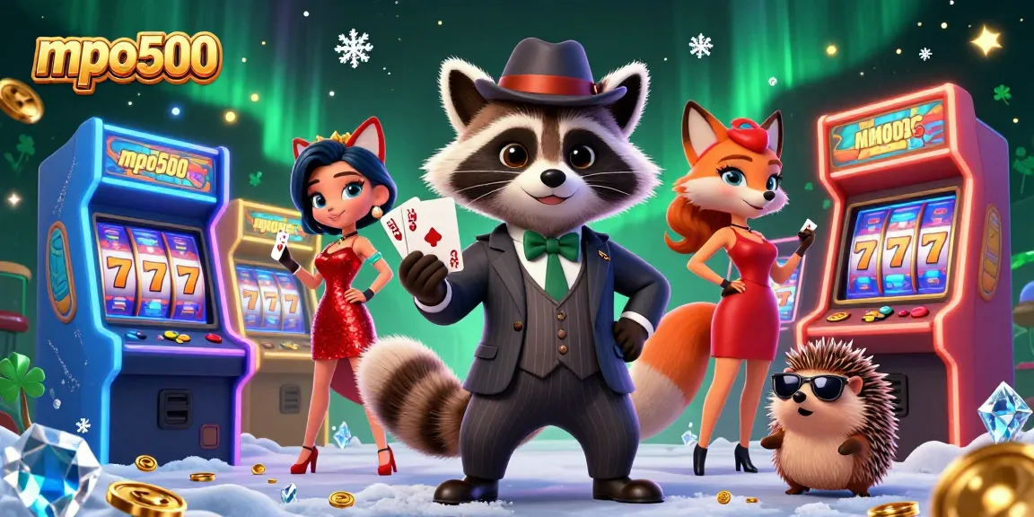 Join mpo500 for an exciting night of gaming with a royal flush in action amidst vibrant casino elements.