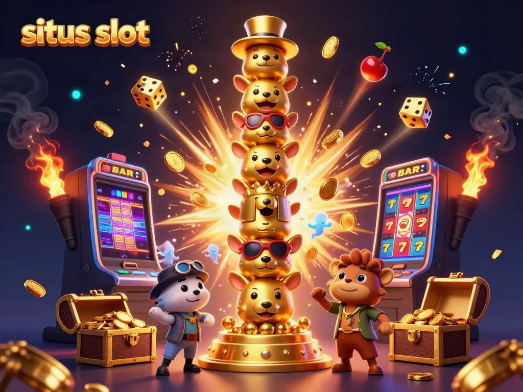Menyaksikan situs slot dengan jackpot meledak dan harta karun gemerlap di sekitar tiang totem 3D yang mengagumkan.